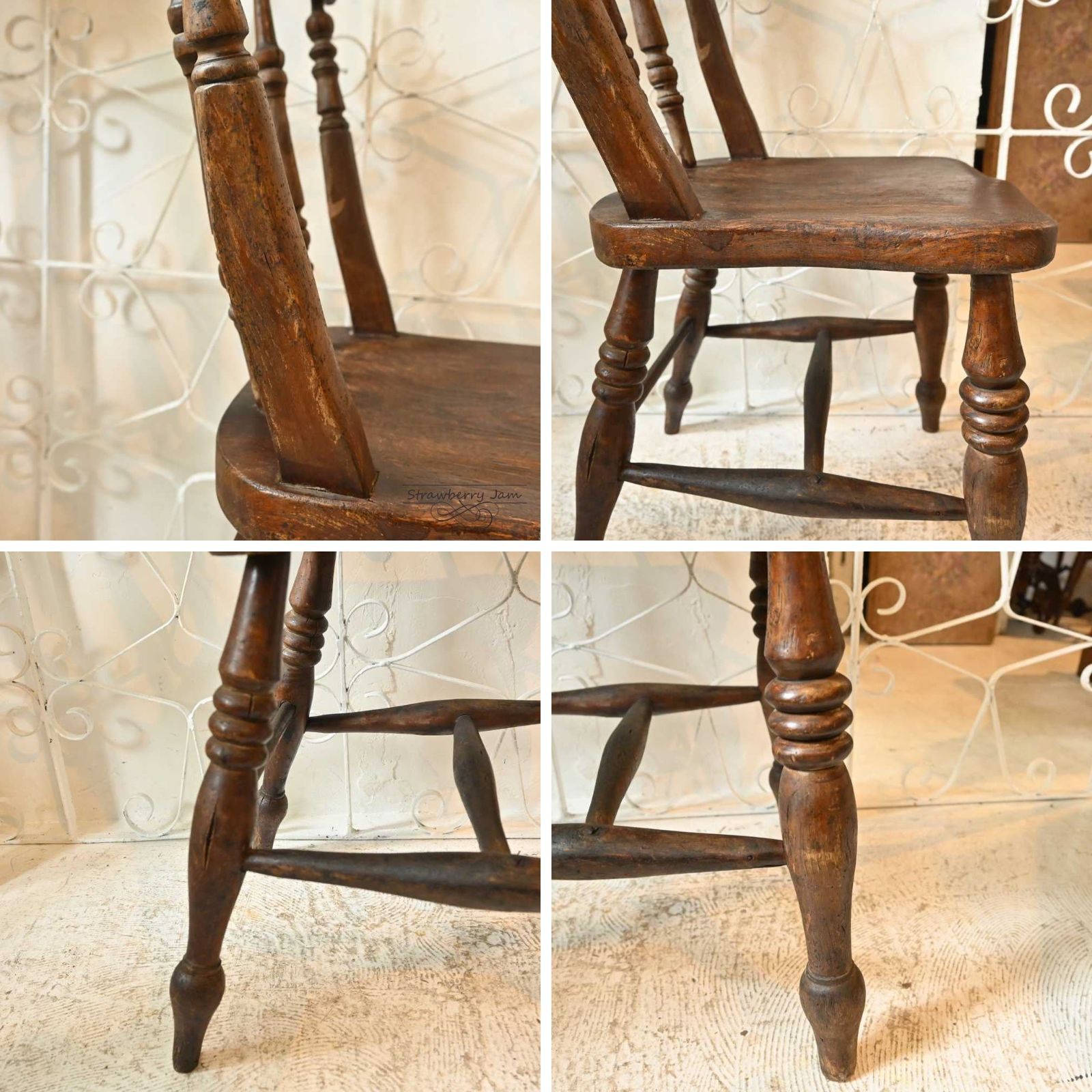 L3705-2-3 英国アンティーク ウィンザーチェア キッチンチェア 北欧