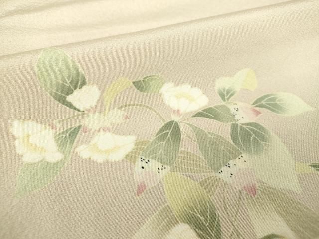 平和屋着物○京加賀友禅 松本健一 訪問着 草花文 正絹 逸品 DAAQ2953ps