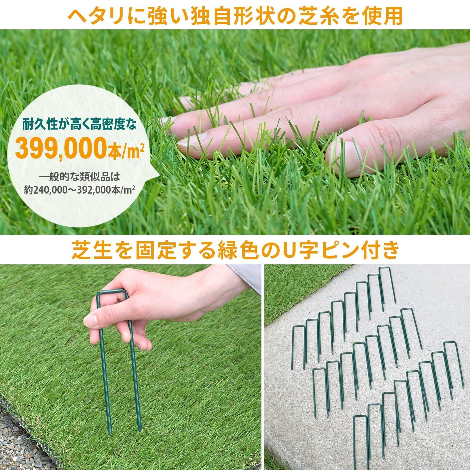 新品 ガーデンマスター(Gardenmaster) 人工芝 0.9×5m 防草シート付き