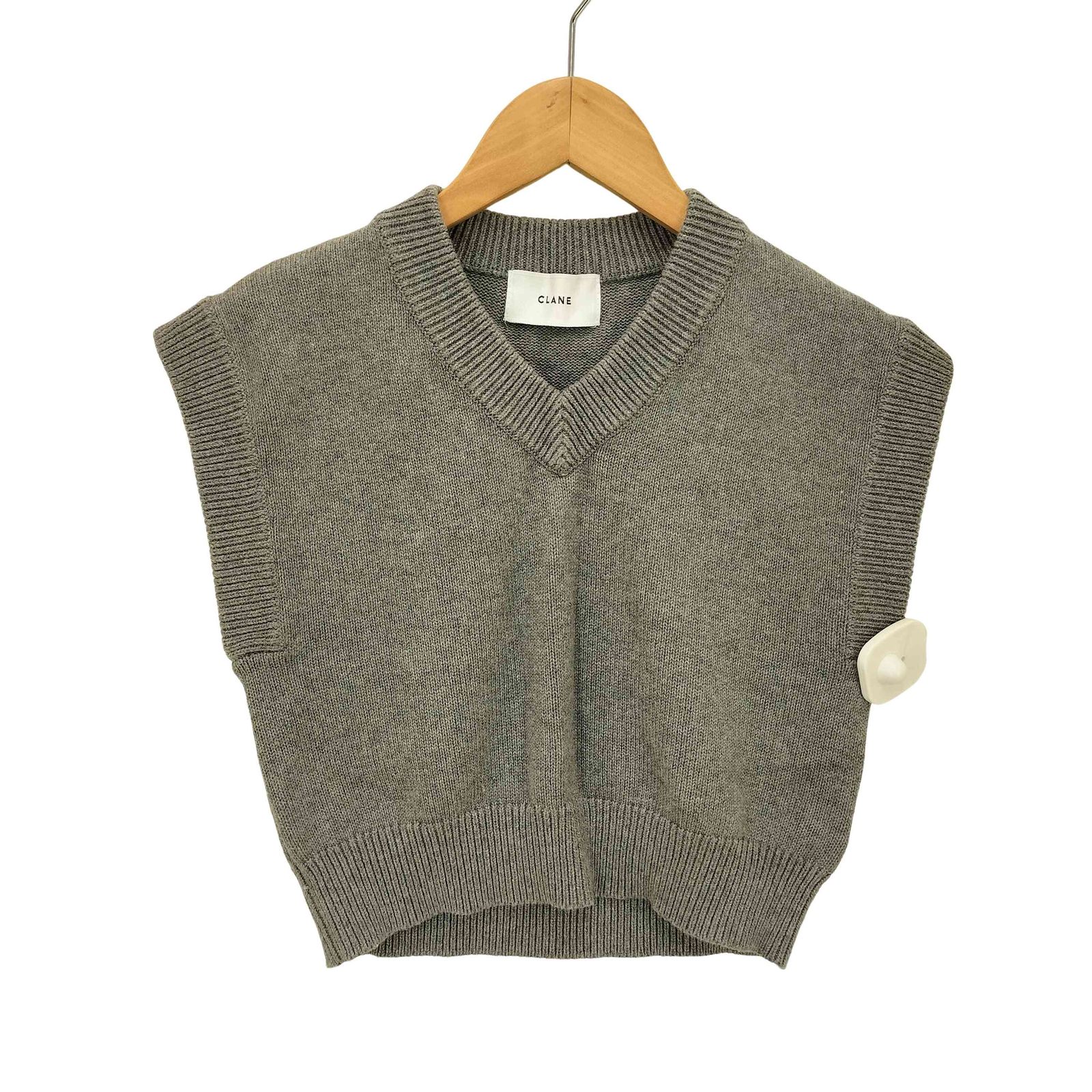 クラネ CLANE CROPPED V NECK KNIT TOPS レディース JPN：2