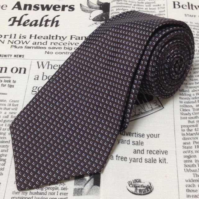 ラルフローレン RALPH LAUREN クリーニング済 微光沢 ネクタイ シルク パターン柄 ミックス H-006840 ゆうパケット