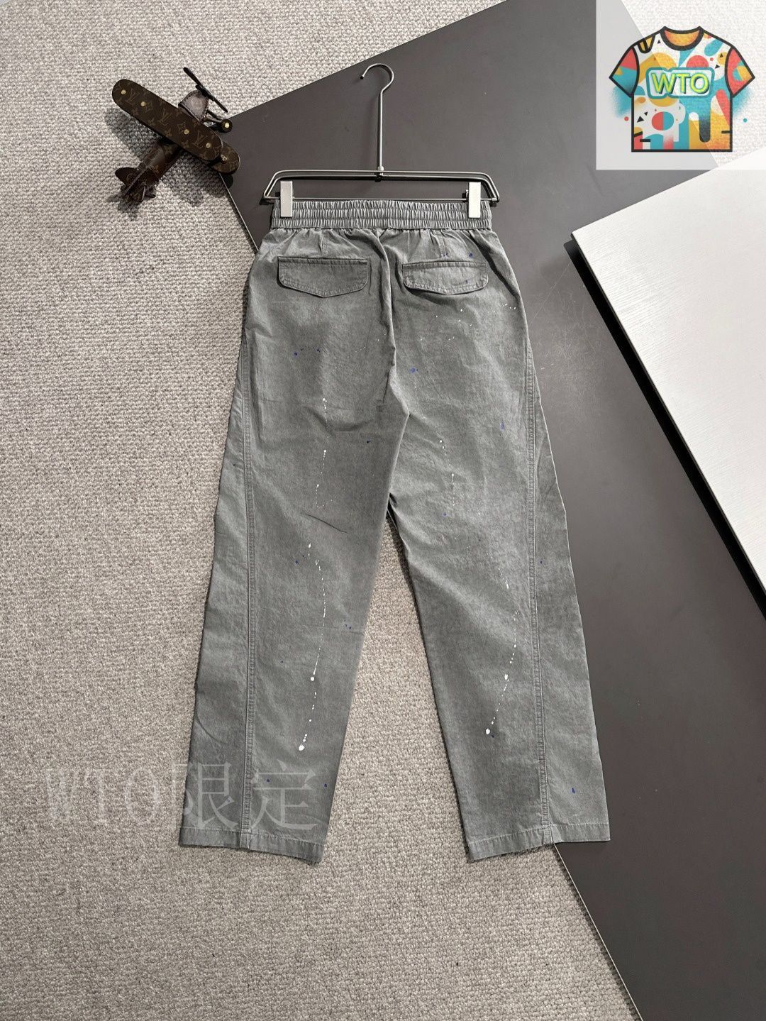 ゴム紐 カジュアルパンツ-2