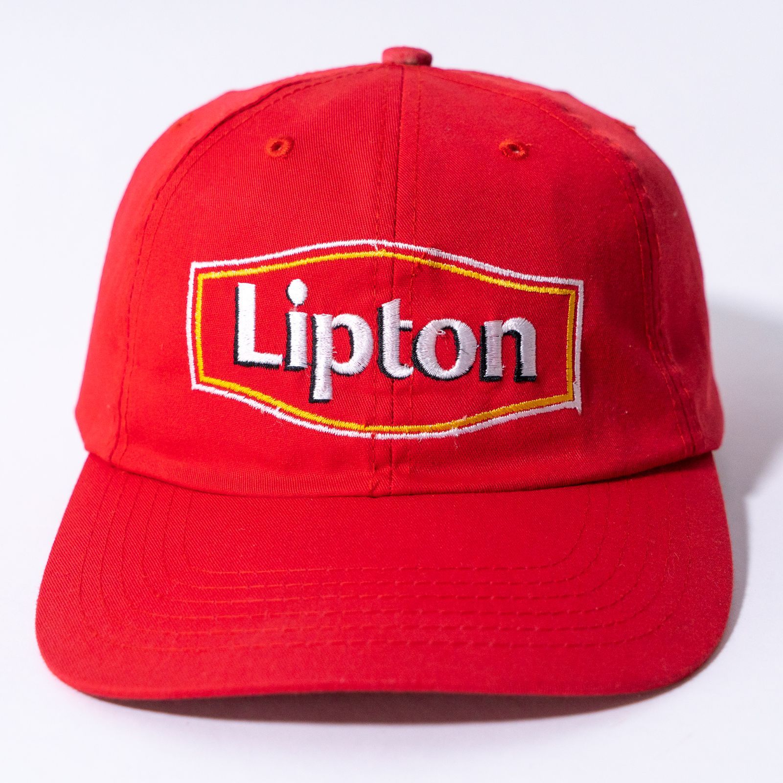 Lipton 1999 キャップ 古着 6パネル 刺繍 ヴィンテージ 企業 ロゴ - 萬