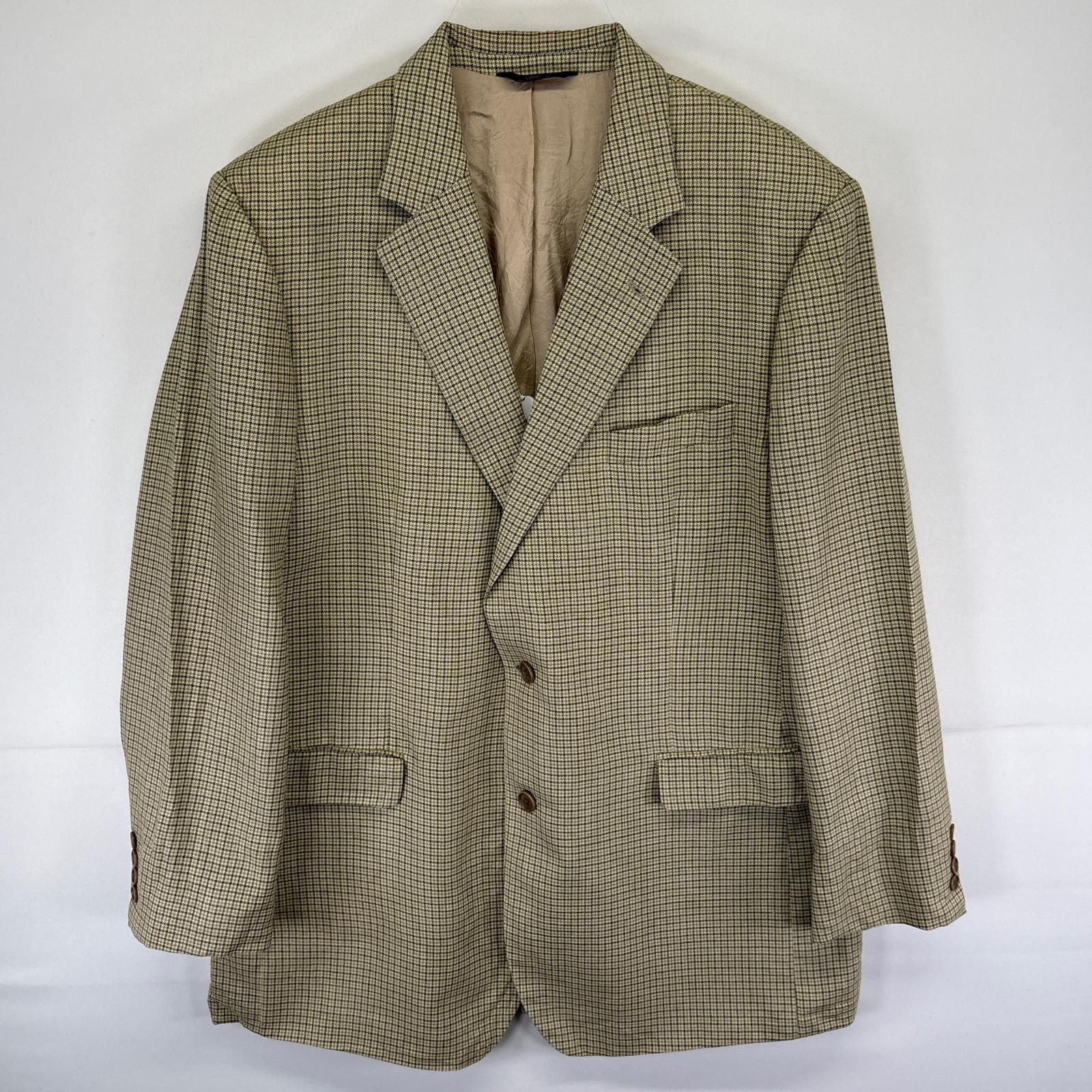 【BROOKS BROTHERS】テーラード ジャケット ベージュ 春夏　シルク 古着 ブルックスブラザーズ Brooks Brothers テーラード