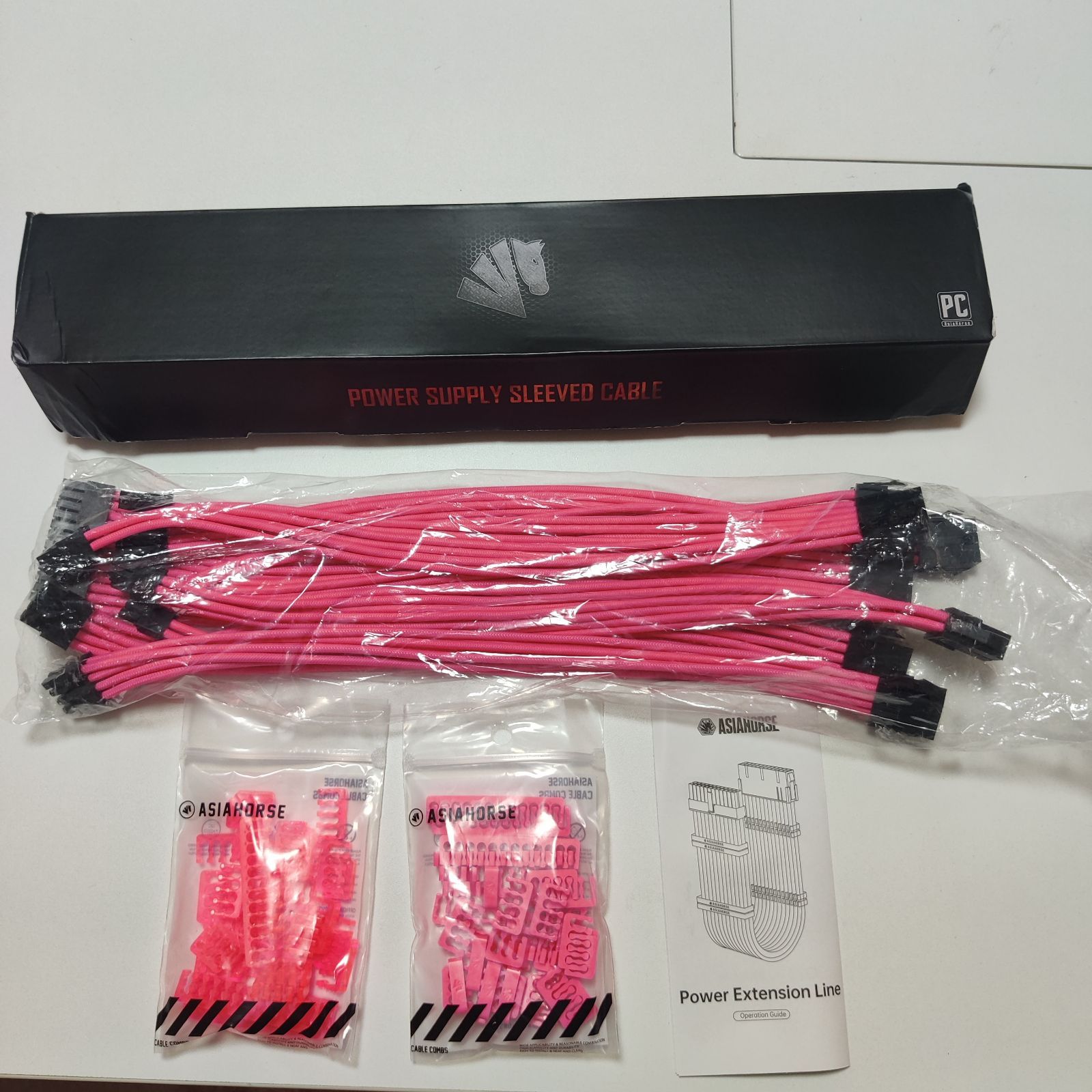 AsiaHorse 16AWG PC電源 延長ケーブル GPU/CPU 用 PC スリーブケーブル