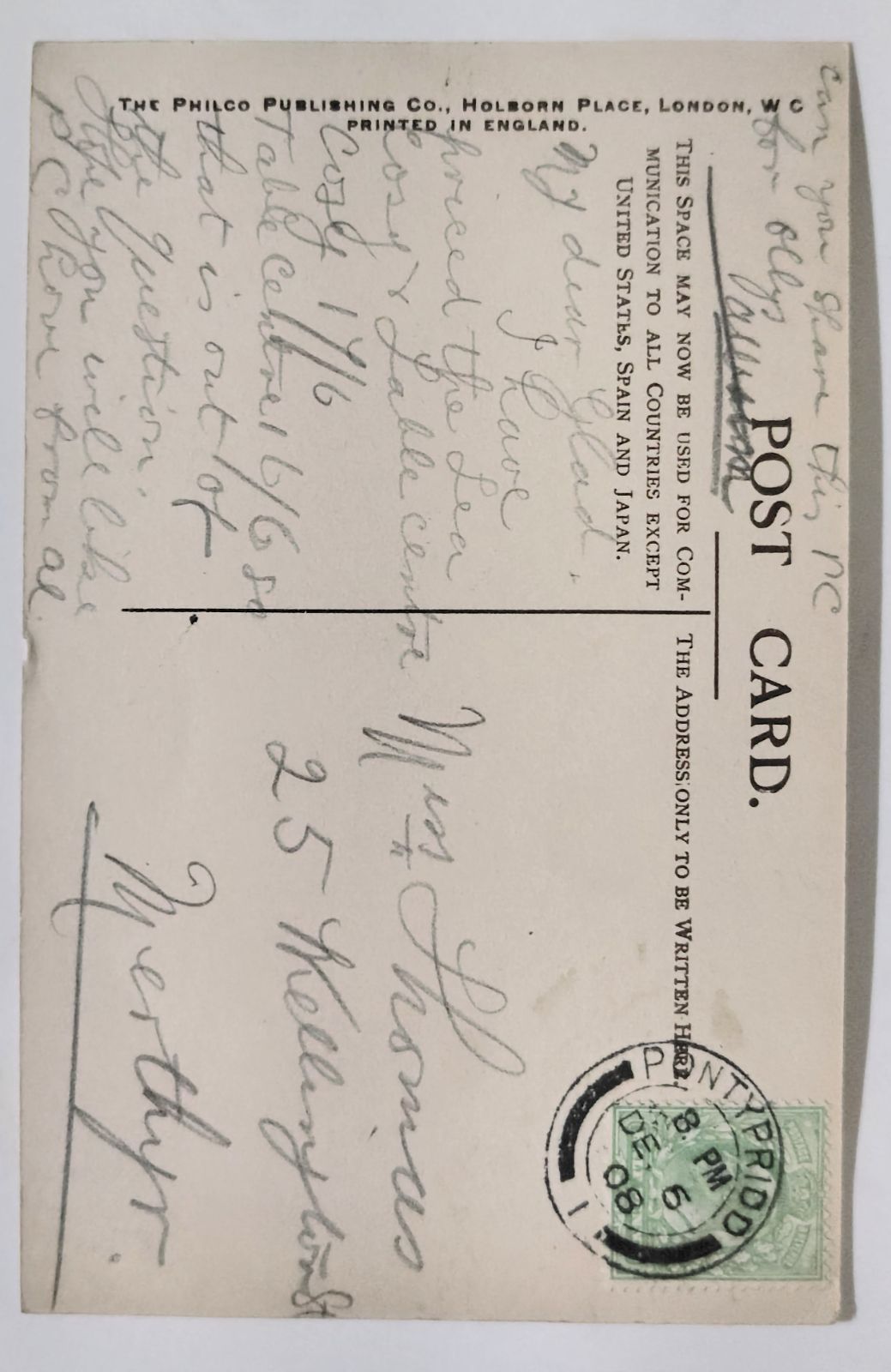 白き愛 ― 百合の詩を抱く少女 リタ マーティン フランス ヴィンテージ ポストカード アンティーク