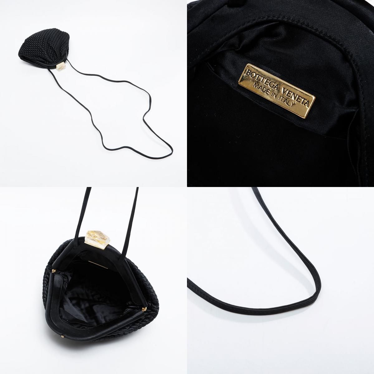 【美品】ボッテガヴェネタ ショルダーバッグ タッセル サテン BOTTEGAVENETA ボッテガヴェネタ ショルダーバッグ サテン