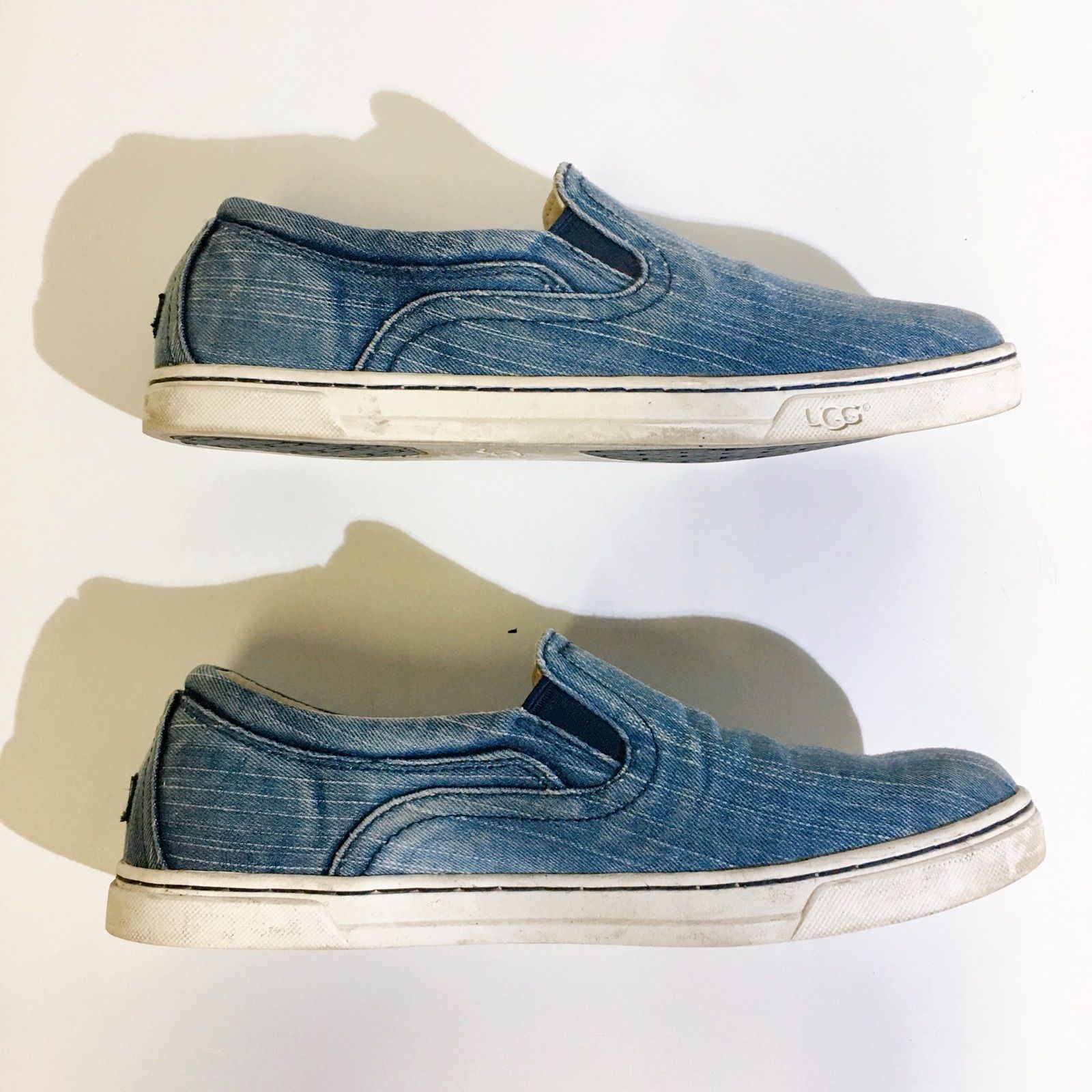 UGG W FIERCE WASHED DENIM スニーカー ネイビー 24cm