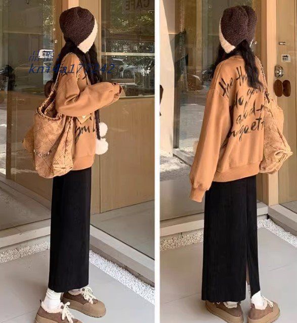 ロング丈 裏起毛