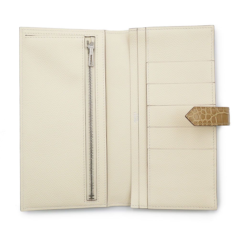 エルメス ベアン スフレ タッチ 二つ折り長財布 ヴォーエプソン  