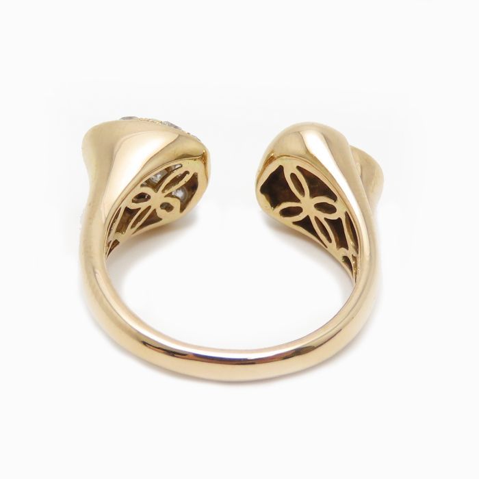 K18PG ハート型 リング ダイヤモンド 0.50ct ピンクゴールド 指輪 鑑別