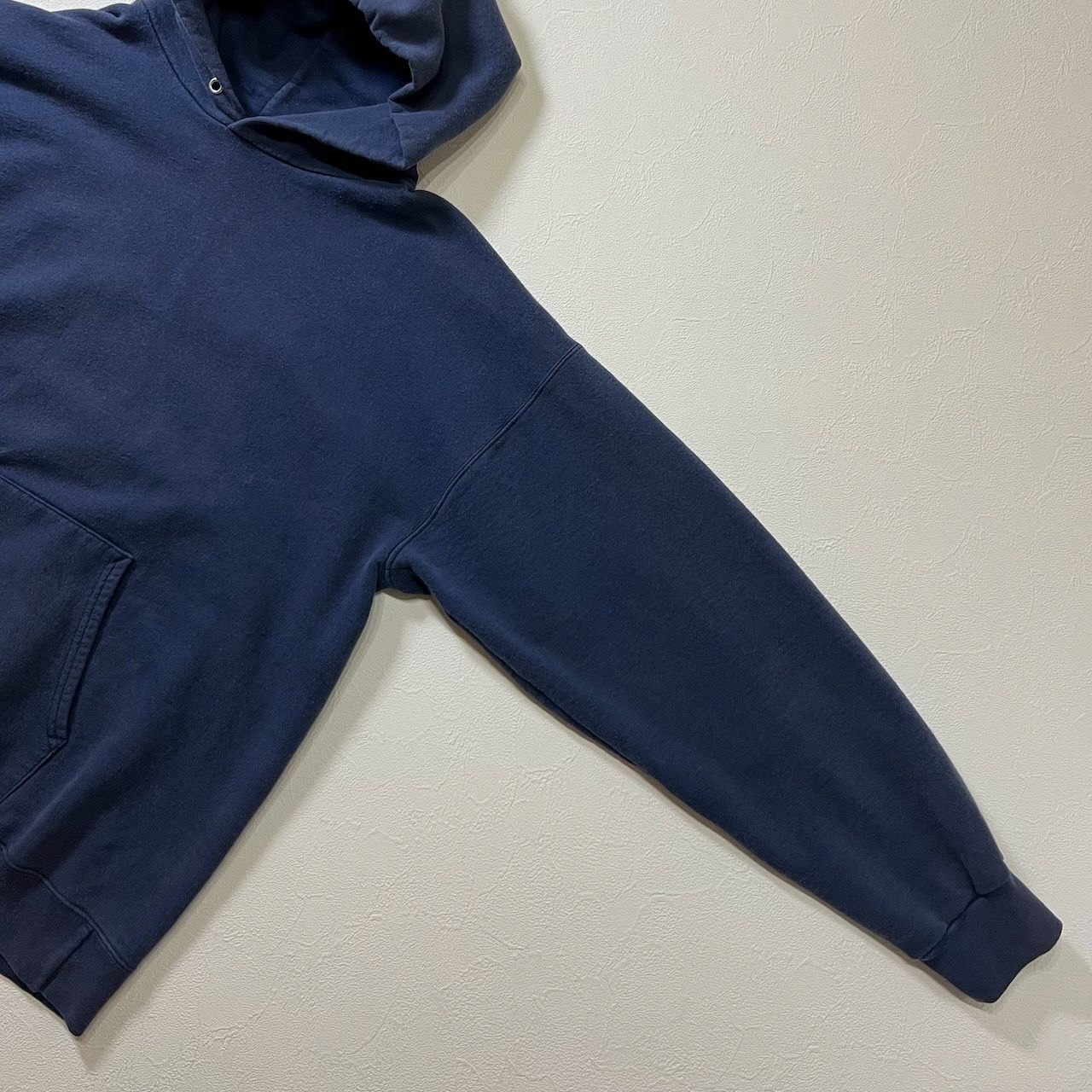 90s ジップパーカー Hanes 無地 パーカー フーディ HANES ヘインズ ジップ スウェットパーカー パーカー 紺