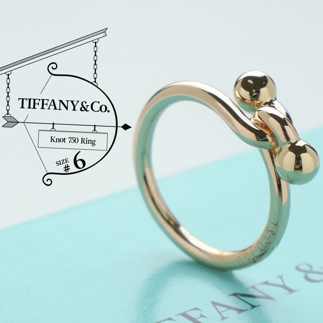 ティファニー ノーツ ナローリング 指輪 12号 美品 ティファニー