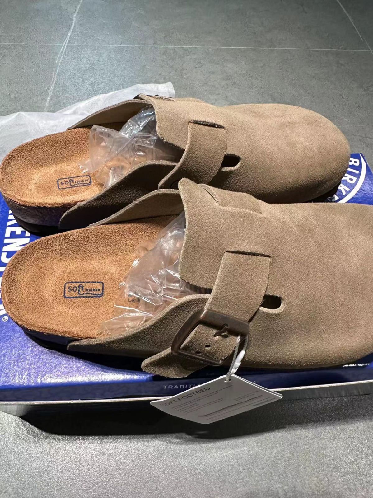 極美品 BIRKENSTOCK ビルケンシュトック ボストンスエード サンダル