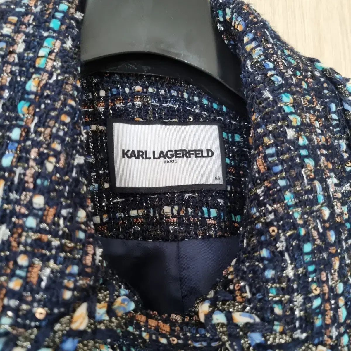 【気質アップ】 Karl Lagerfeld(カールラガーフェルド) ツイード ジャケット ジャケット・アウター