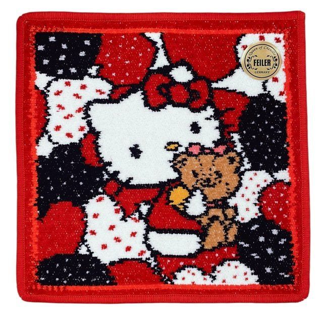 【完売品】JAL ハローキティ フェイラータオル2枚組 未使用 箱入り フェイラー ハンカチ 花柄 ハンドタオル ミニ