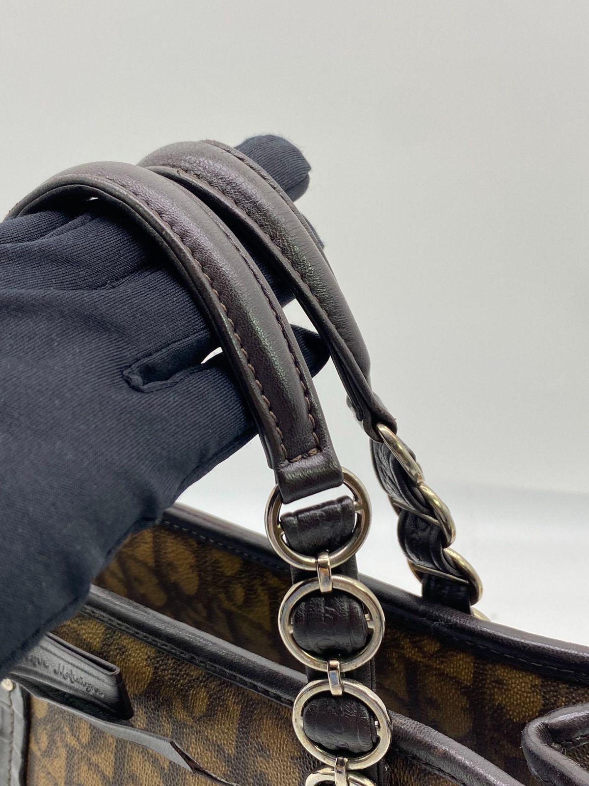 Dior ディオール チェーン トートバッグ トロッター 7857 Christian Dior クリスチャン ディオール チェーン トートバッグ