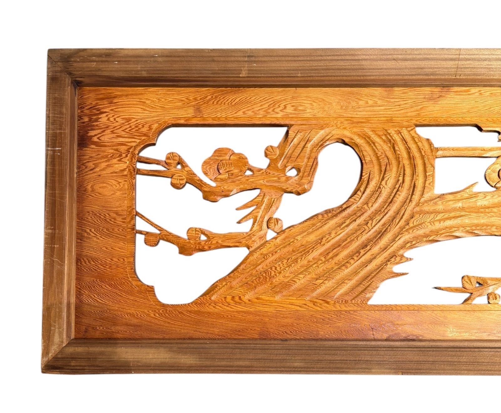 欄間 松 木製 彫刻 和室 2枚 AI1115 欄間 らんま 木製 2枚セット 彫刻 和風