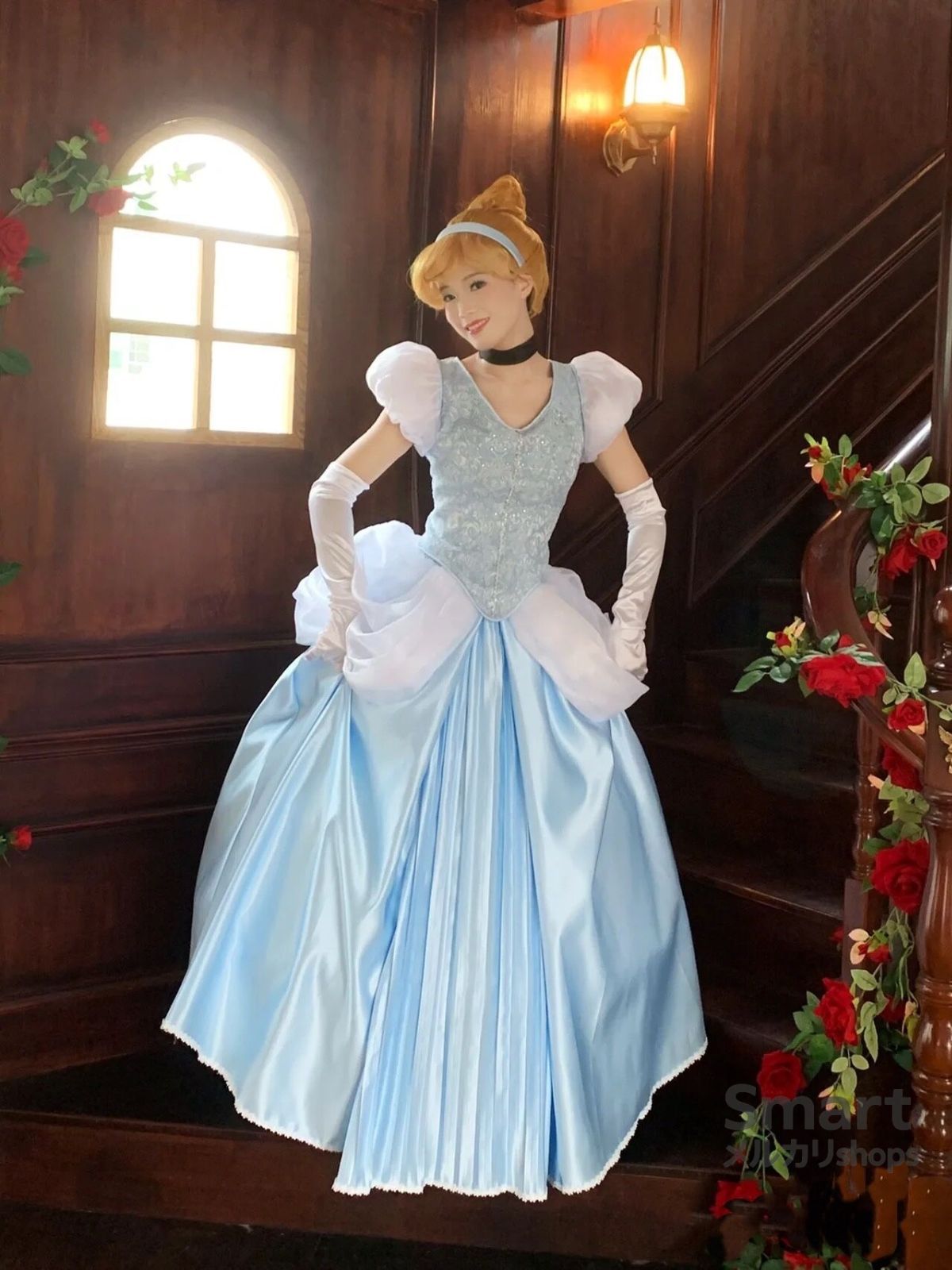 コスプレ ドレス シンデレラ プリンセス 豪華版 ブルードレス風 アニメ 仮装 ハロウィン服 M250830-6 WWW_TRAVELLANDINDIA_COM