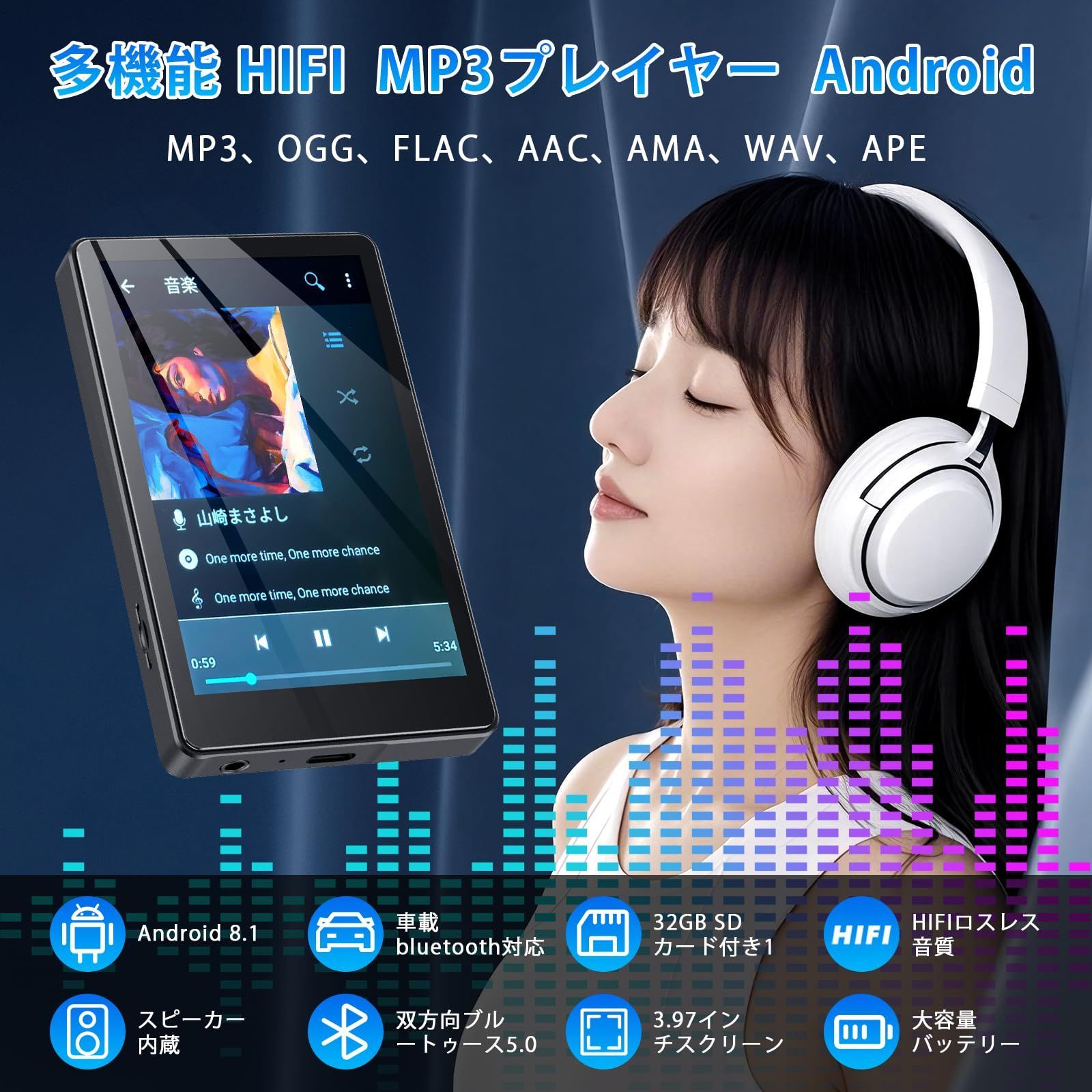 在庫処分】mp3プレーヤー Android搭載 bluetooth 5.0 音楽
