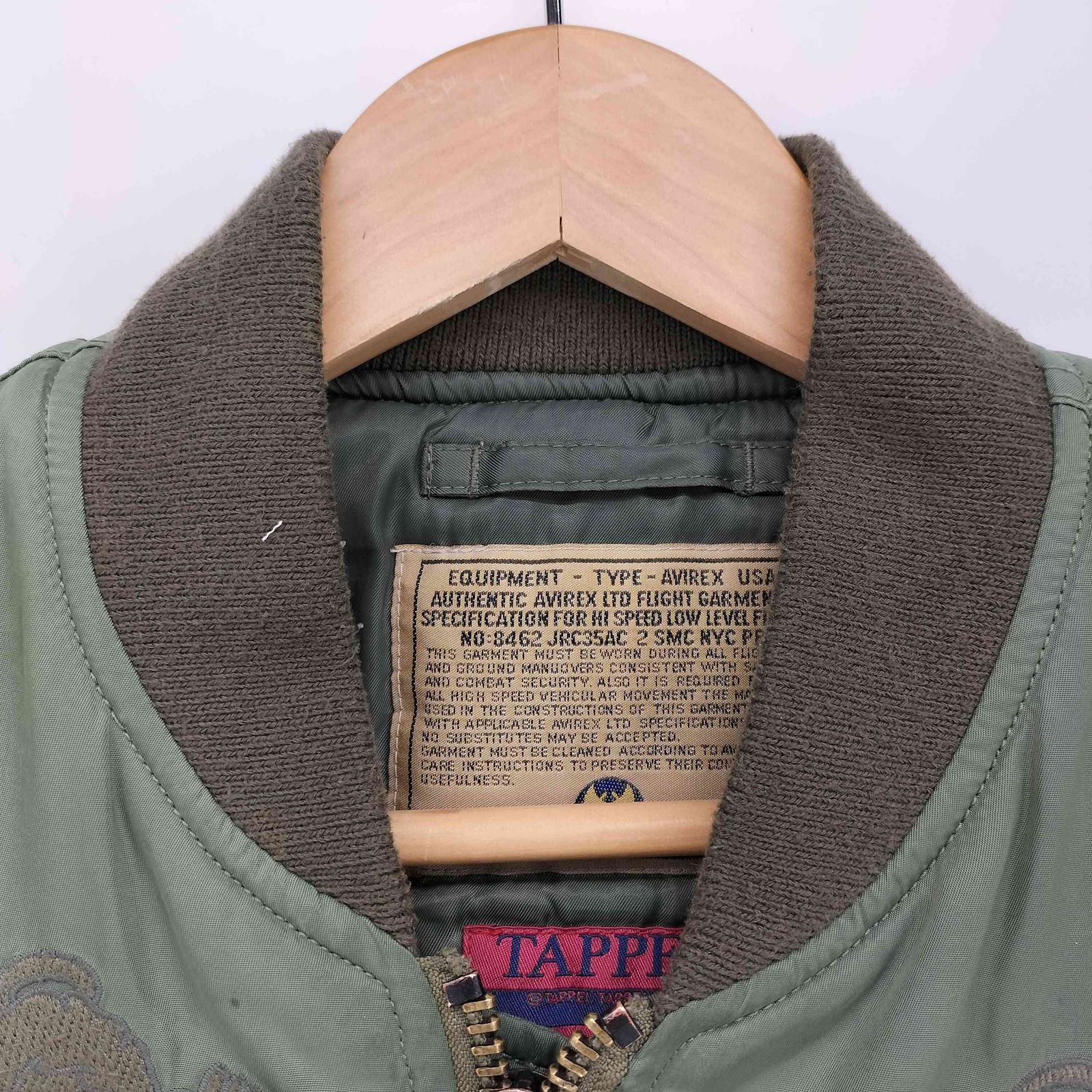 【即完売】AVIREX tappei stone wash MA-1 9786-896-