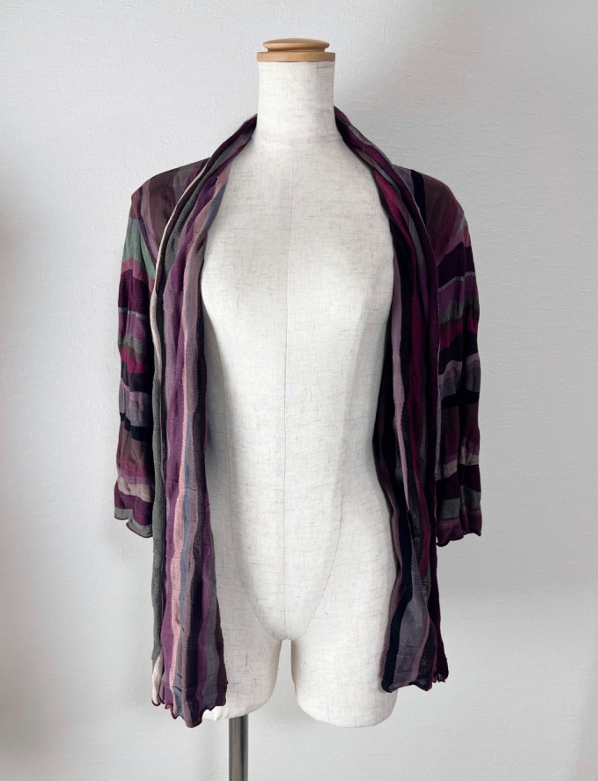 JURGEN LEHL ヨーガンレール カーディガン ストライプ M ニット 長袖