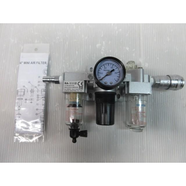 ESCO Rc 1/4 ミニＦ.Ｒ.Ｌ.ユニット EA153AB-6A オス メス カプラ 組付 3点セット 調整圧力範囲 0.049～0.97MPa