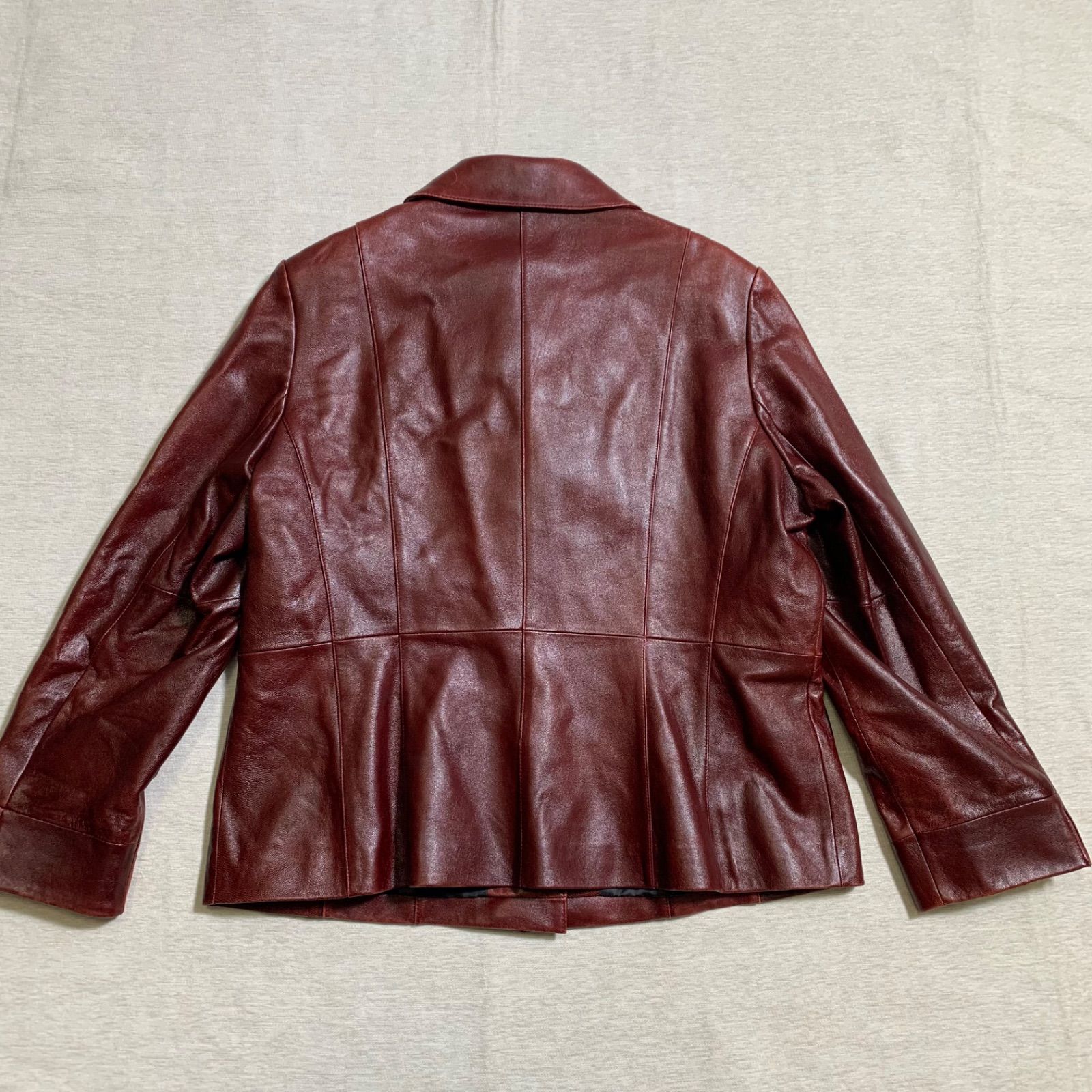 Avelina Regard 羊革 レザージャケット 17ABR ワインレッド レディース 
