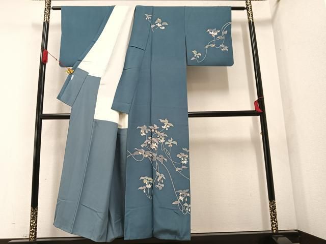 平和屋着物○訪問着 友禅 作家物 枝花文 正絹 逸品 AABA1252ph 【公式