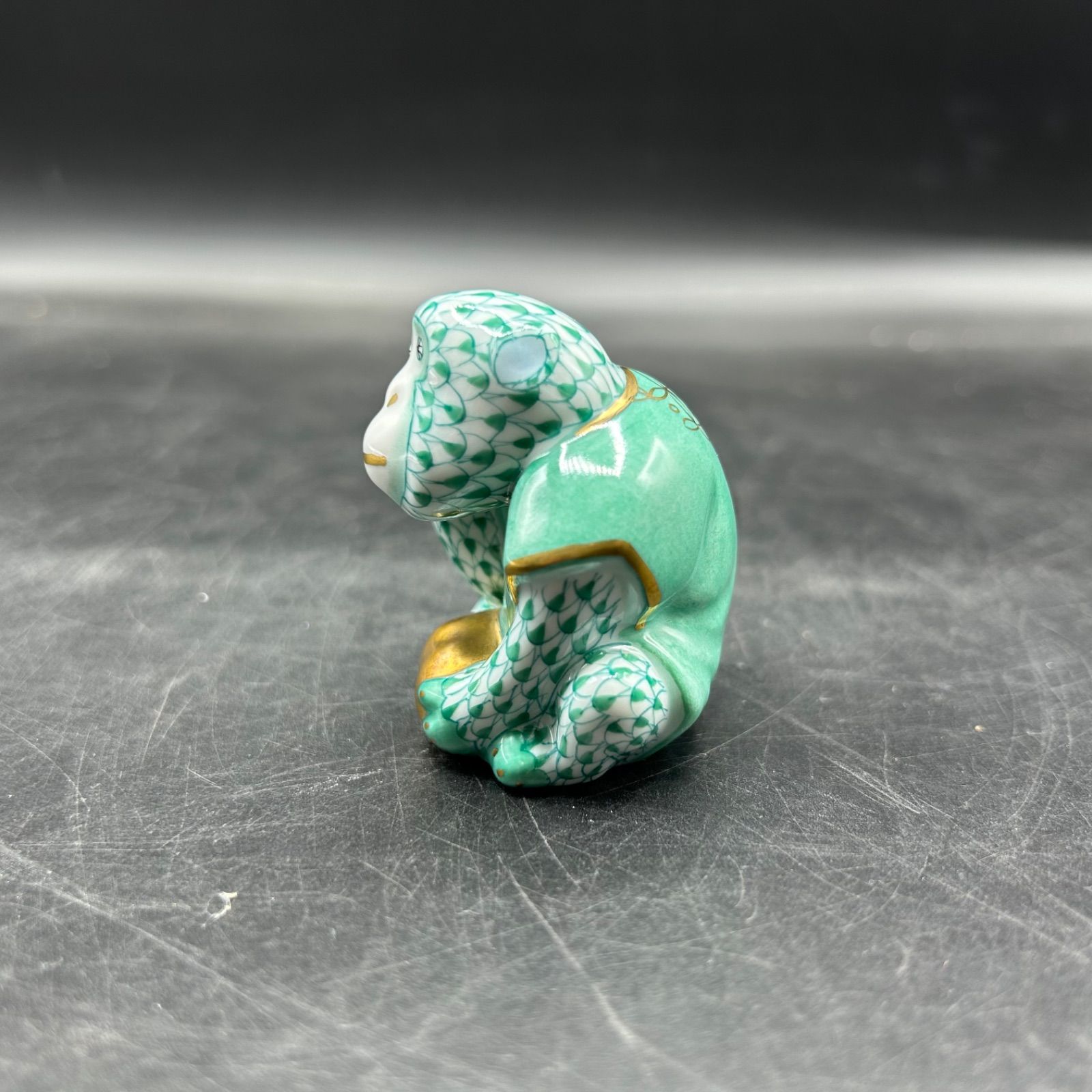 2個セット ヘレンド HEREND 干支 フィギュリン 置き物 馬 申 陶器