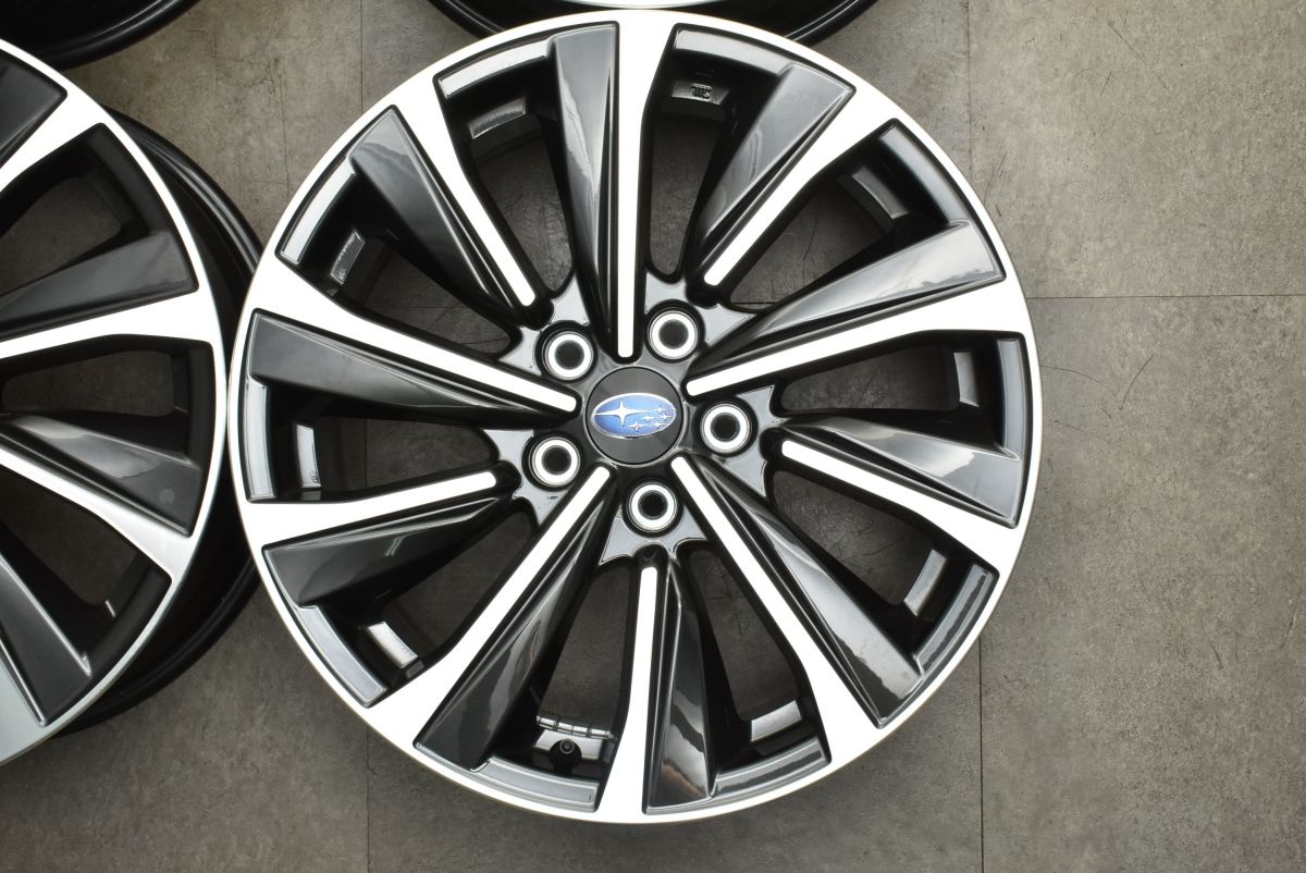 良好品 スバル VN レヴォーグ STIスポーツ 純正 18in 7.5J 55 PCD114.3 4本セット WRX S4 レガシィアウトバック 流用 ノーマル戻し TRITUETUBI_COM