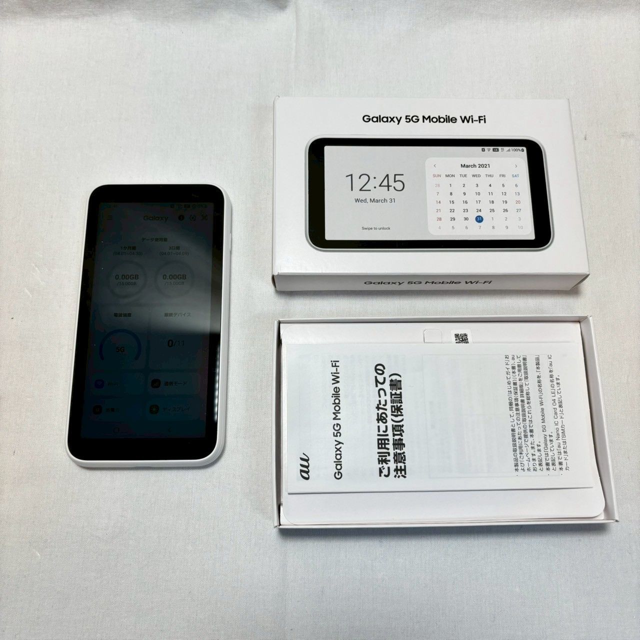 Galaxy 5G Mobile Wi-Fi SCR01 SWU White ホワイト|No 123