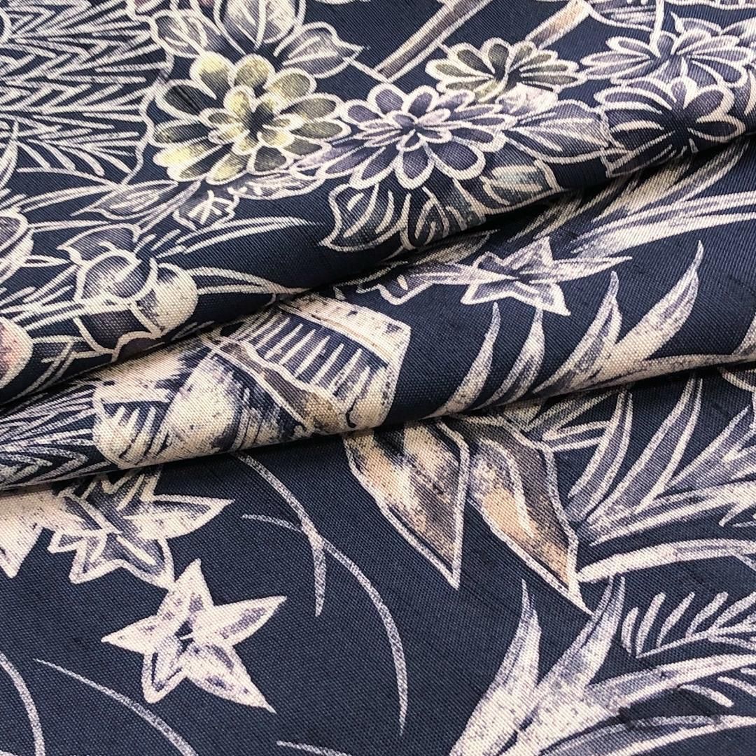 ☆ 単衣 紬着物 付下げ 手描き 花模様 風景 鉄葡萄色 しつけ糸 K-4622 単衣 紬着物 付下げ 手描き 花模様 風景 鉄葡萄色 しつけ糸 K-4622