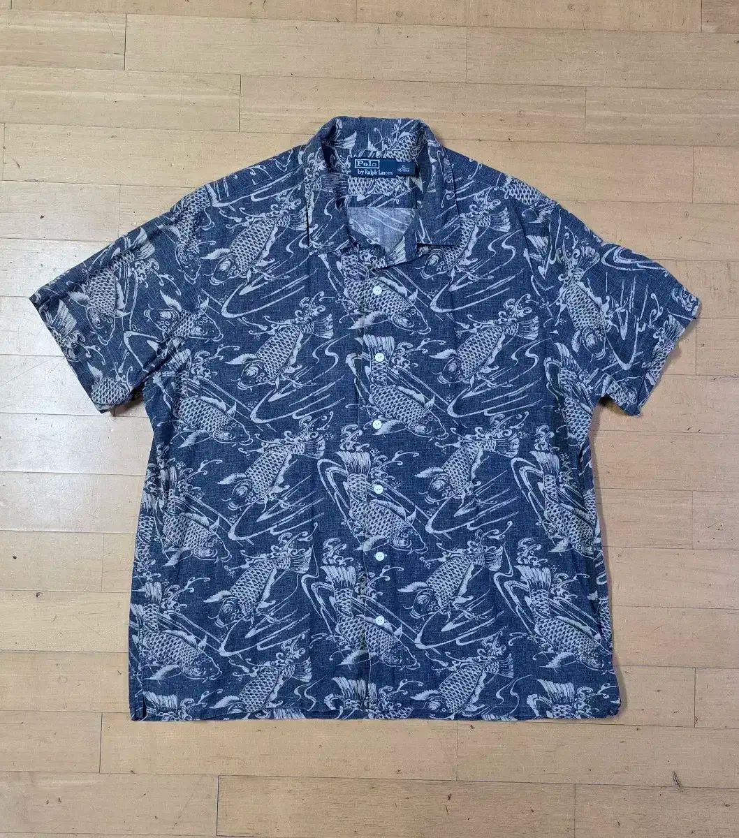 【雷市場（ポンジャン）商品韓国直送】ポロ Ralph Lauren(ラルフローレン) リネン 綿 ブレンド 半袖 シャツ XL