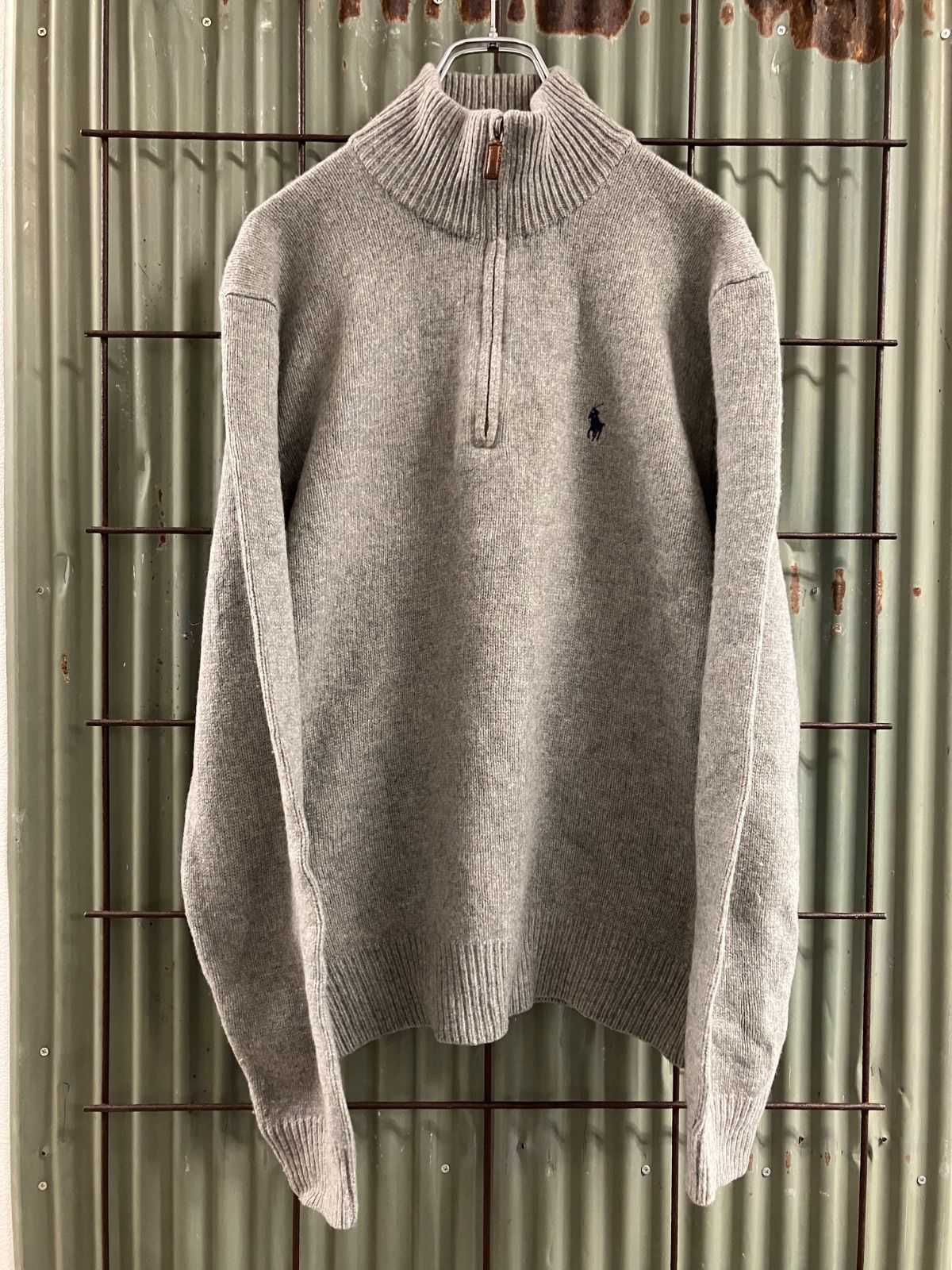Old Polo by Ralph Lauren Half Zip Knit　ポロバイラルフローレン　ワンポイント　ハーフジップニット　セーター