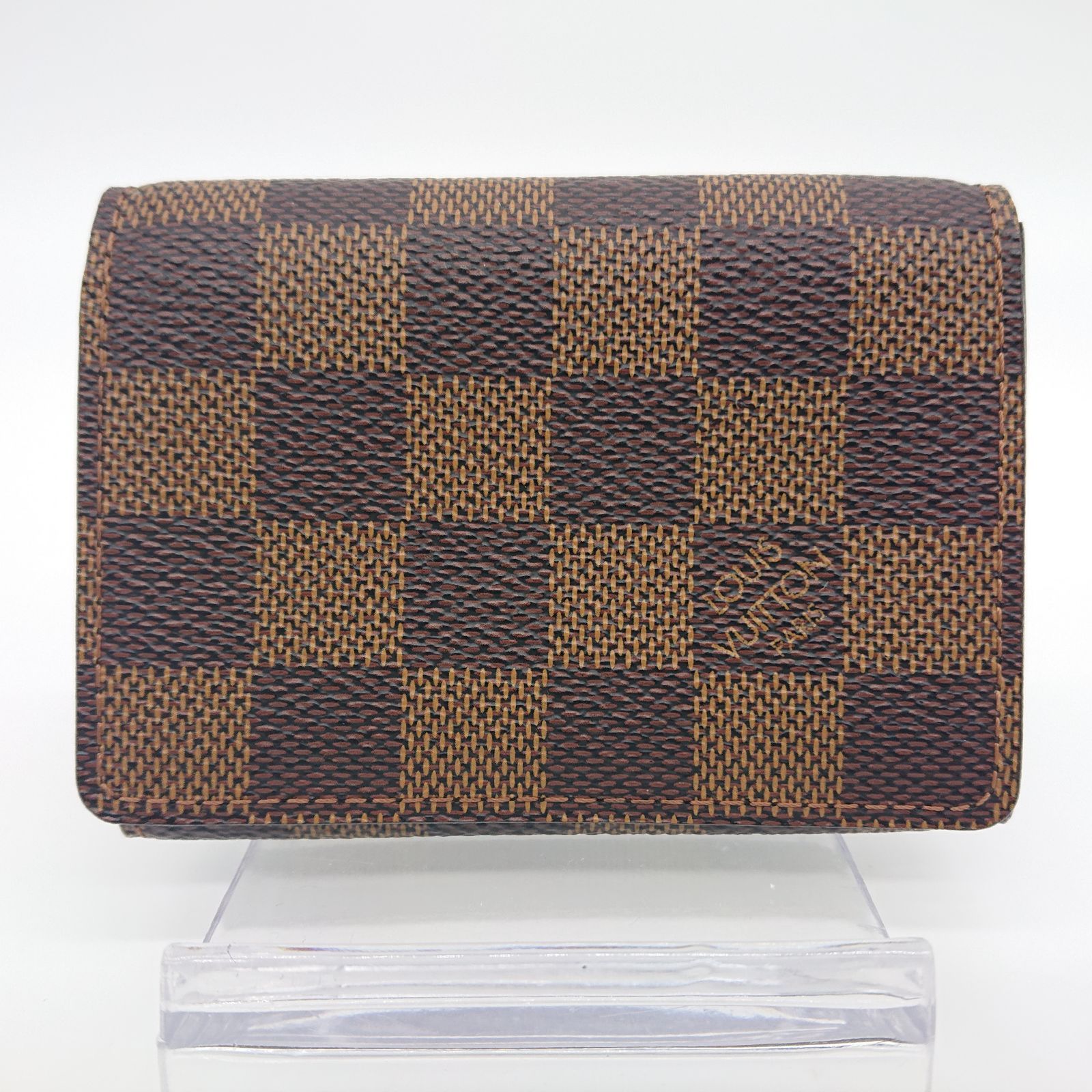 箱・布袋・ショッパー付》ルイヴィトン 重り 名刺入れ *ダミエ 