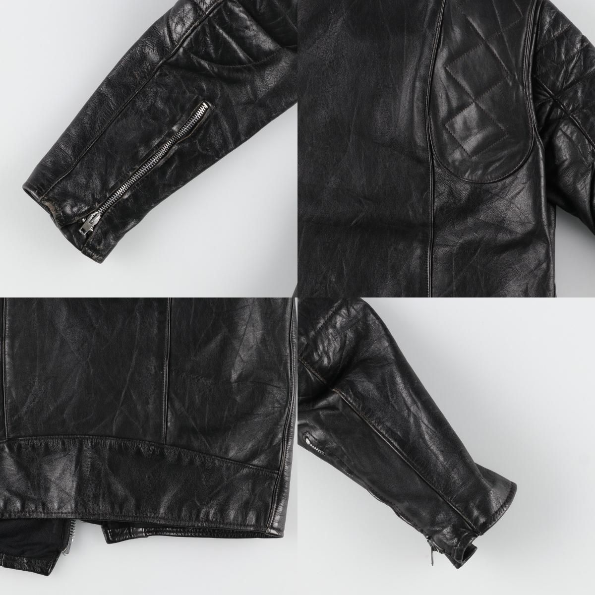 古着 70年代 Brimaco シングルライダースジャケット カナダ製 メンズM
