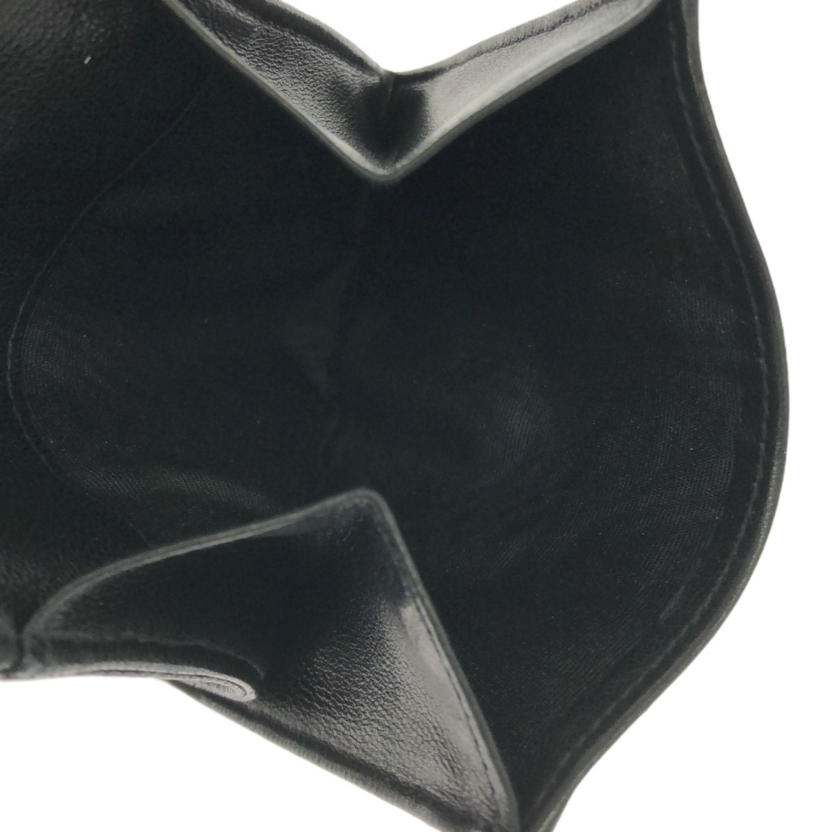 CHANEL シャネル キャビアスキン コインケース ロゴ ブラック レザー  