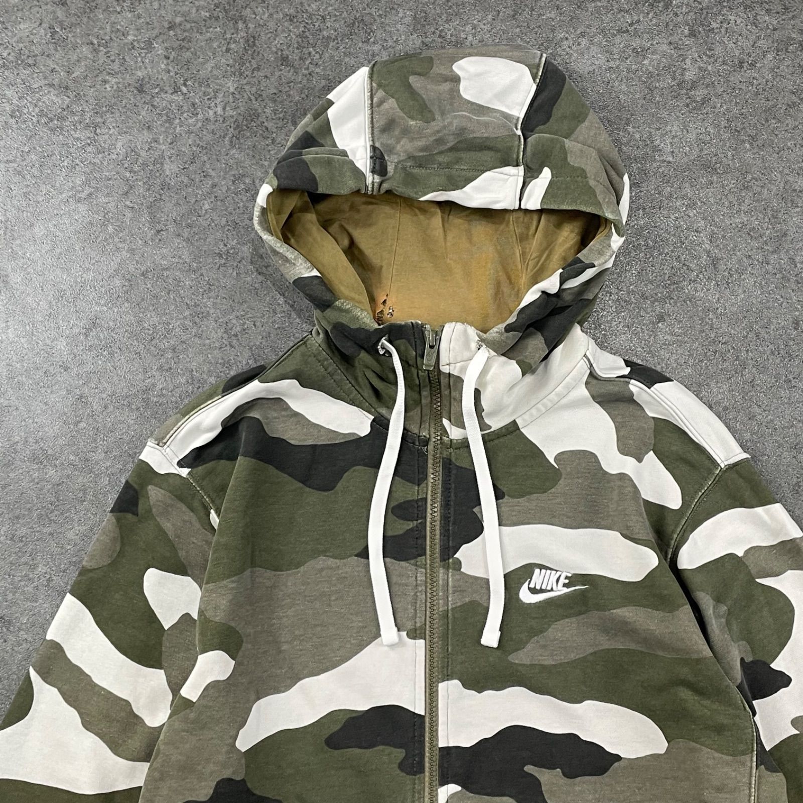 NIKE ナイキ M クラブ フレンチテリー CAMO FZフーディ フルジップ