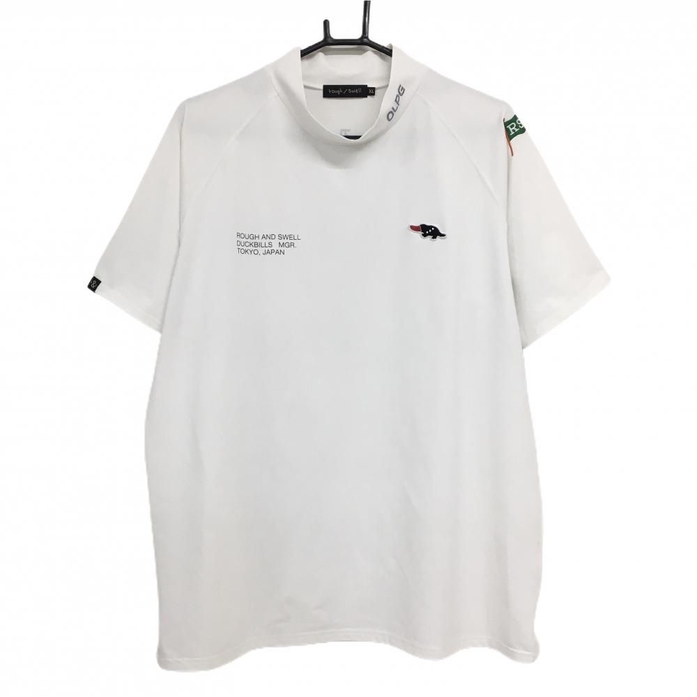 rough&swell モックネック ホワイト ラフアンドスウェル 美品 rough&swell モックネック ホワイト ラフアンドスウェル 美品