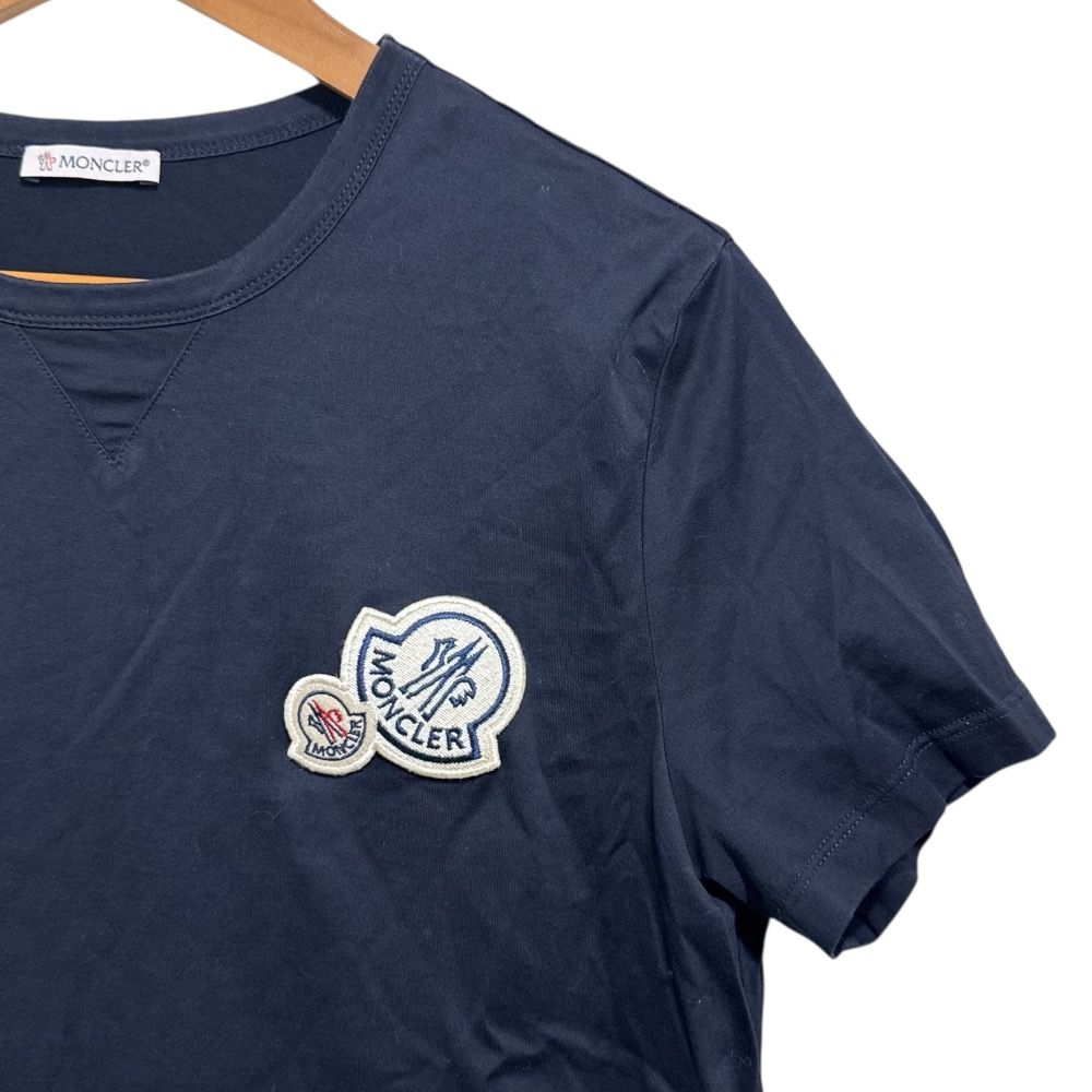 美品 MONCLER モンクレール 半袖 ロゴワッペン Tシャツ カットソー M  