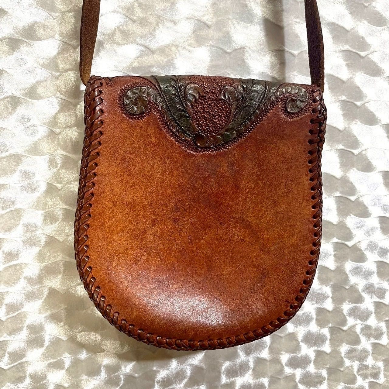 Vintage デザイン レザーバッグ 古着 雑貨 古着 80s USA製 OLD COACH コーチ 本革 レザー フラップ