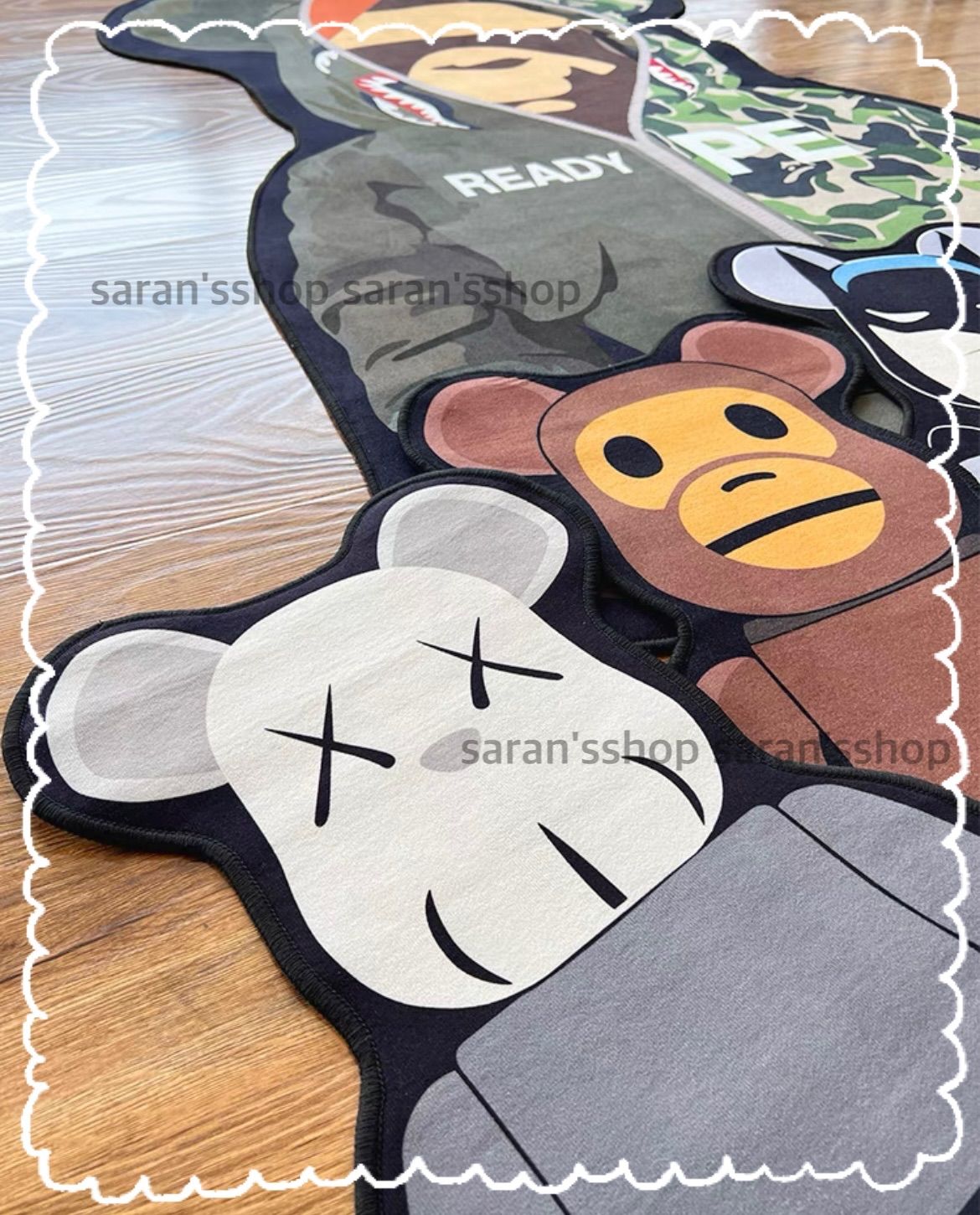 4サイズ展開】KAWS kaws カウズ 人体模型 supreme 絨毯 ラグ