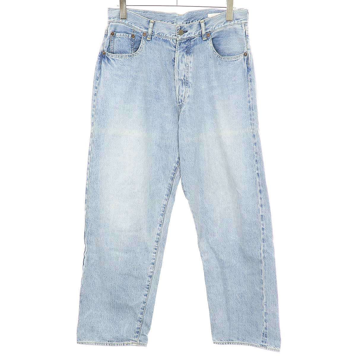 COMOLI コモリ 21AW 5Pブリーチデニムパンツ U03-03014 ライトブルー 2 