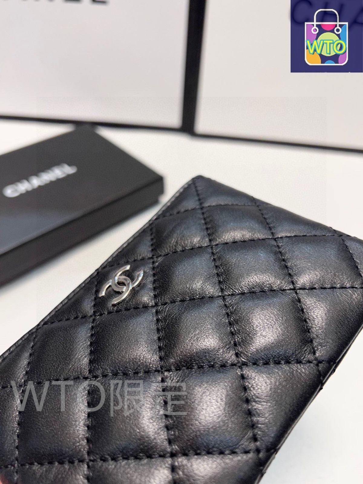 シャネル コインケース　ラムスキン　ブラック 本日限定特価】シャネル ラムスキン コインケース 14.5×9cm