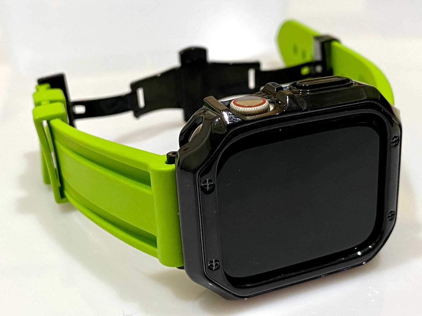 44mm アップルウォッチバンド レディース カスタム シルバー☆アップルウォッチバンド ステンレス カバー キラキラ Apple