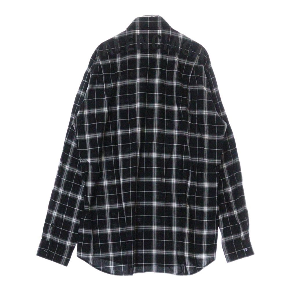 BALENCIAGA (バレンシアガ) 19SS Back Logo Check L/S Shirt BALENCIAGA (バレンシアガ) 19SS Back Logo Check L/S Shirt