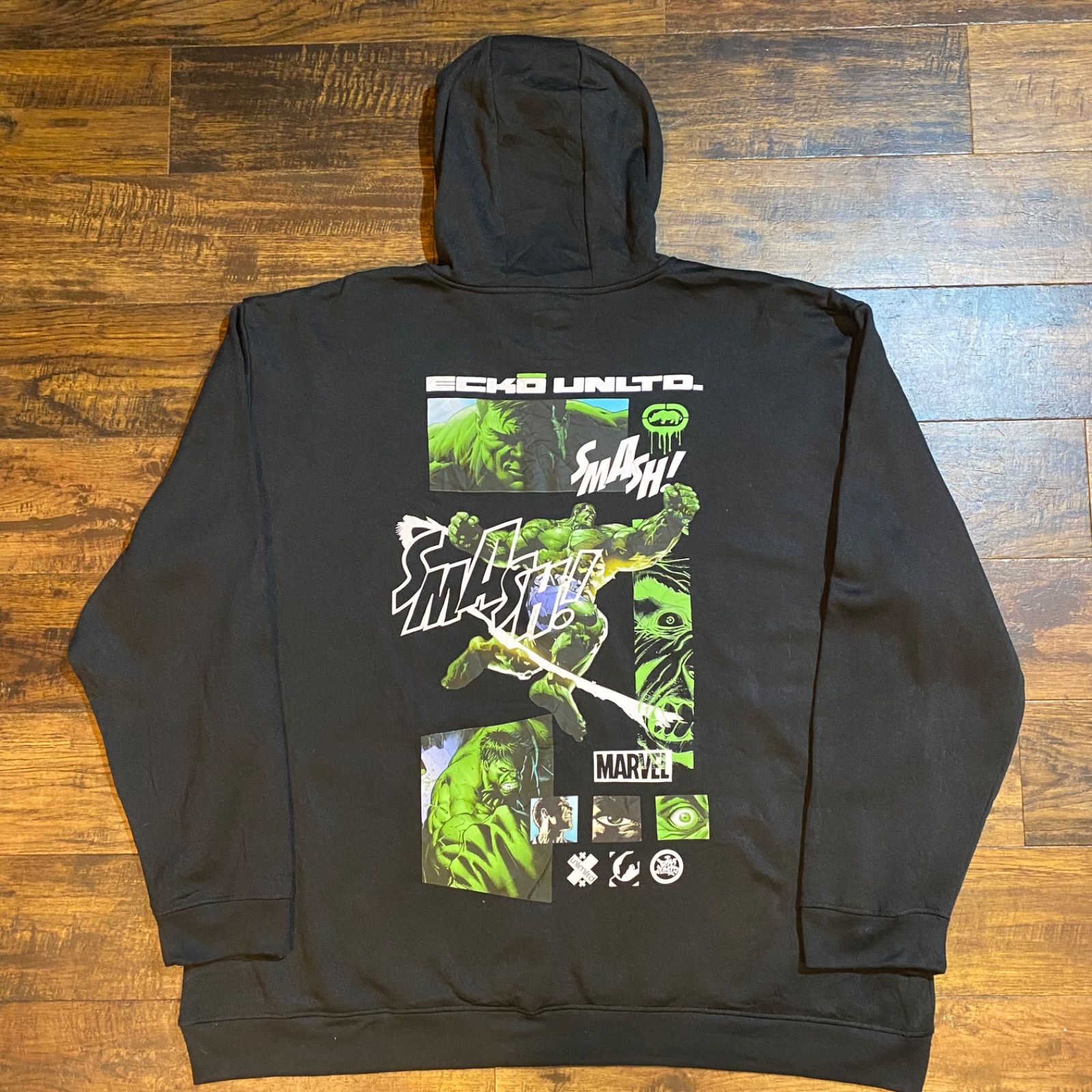 MARVEL × ECKO UNLTD. パーカー ブラック Hulkプリント Size 5XL 