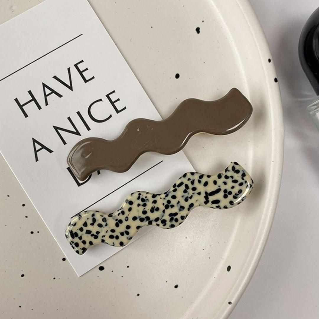 ヘアクリップ ピン 柄 グレー 安い ミニ 小さめ かわいい キッズ