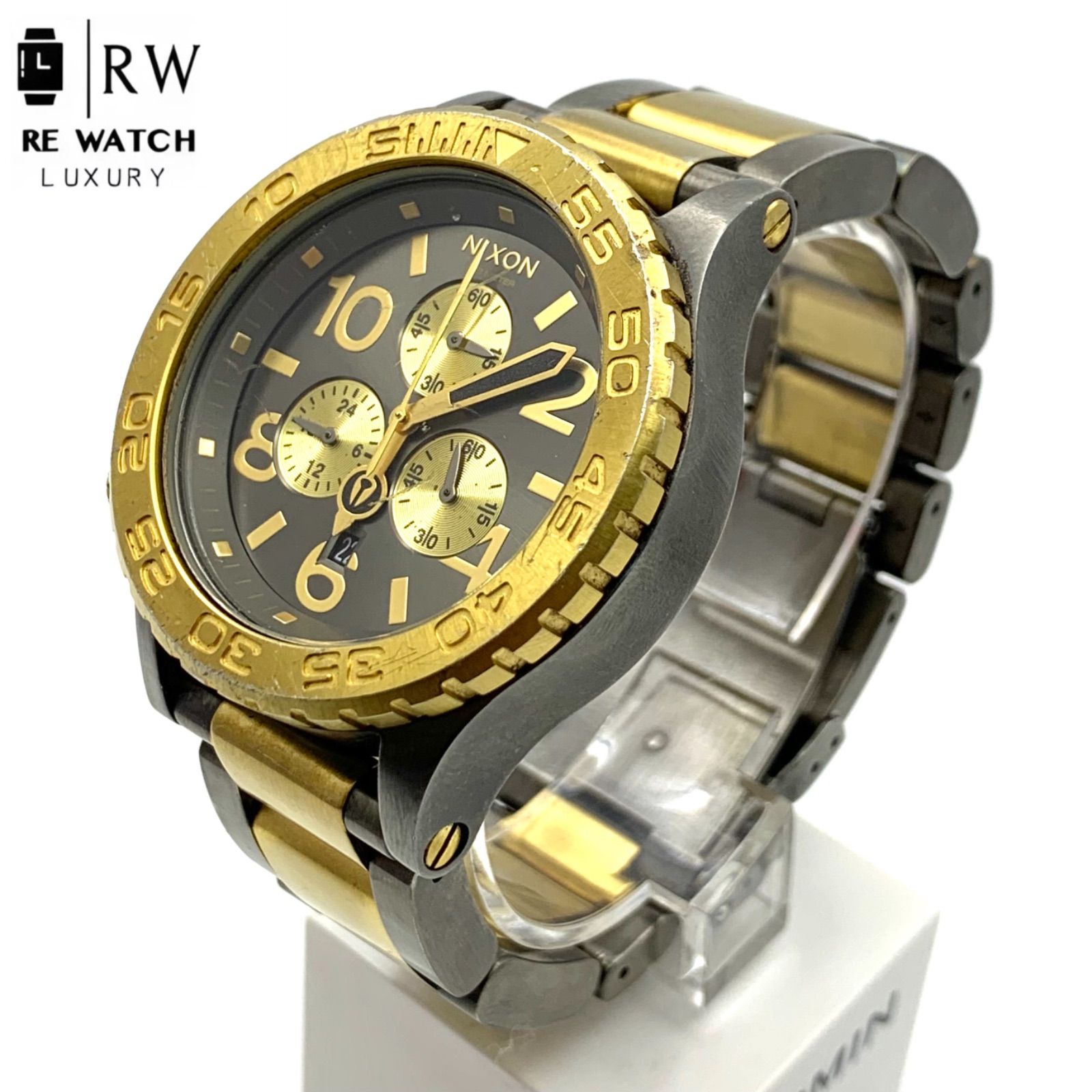 左リューズ】NIXON ニクソン 51-30 クロノ CHRONO デイト クロノグラフ